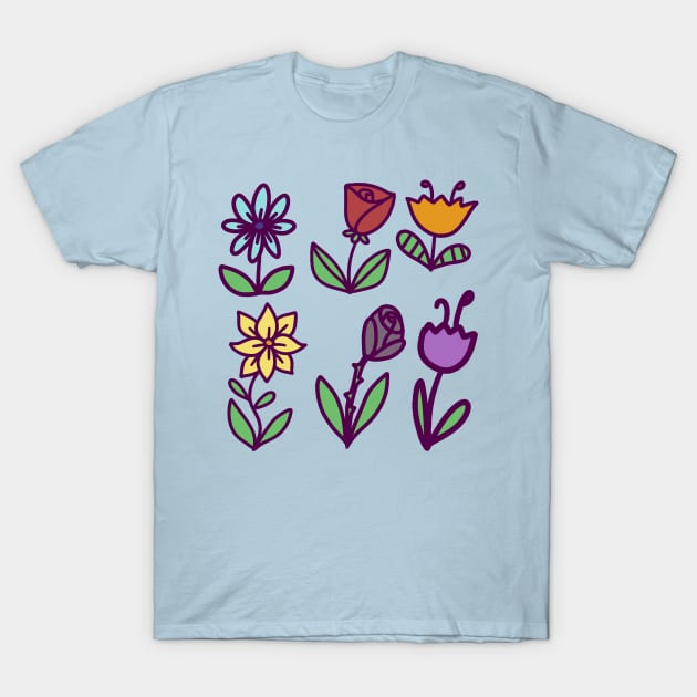 Colorful Flowers T-Shirt by saradaboru